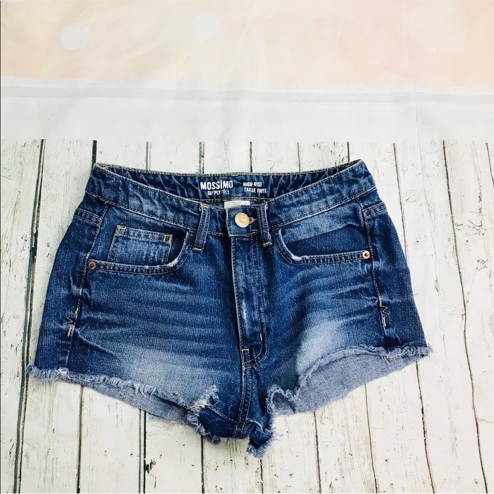 Mossimo High Rise Denim Curt Off Shorts